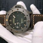 New Copy Panerai luminor submersible Brown Leather Bracelet - Chocolate Case